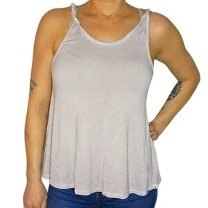 Volcom Small Tank Top With A Twist Creme Loose Fit
